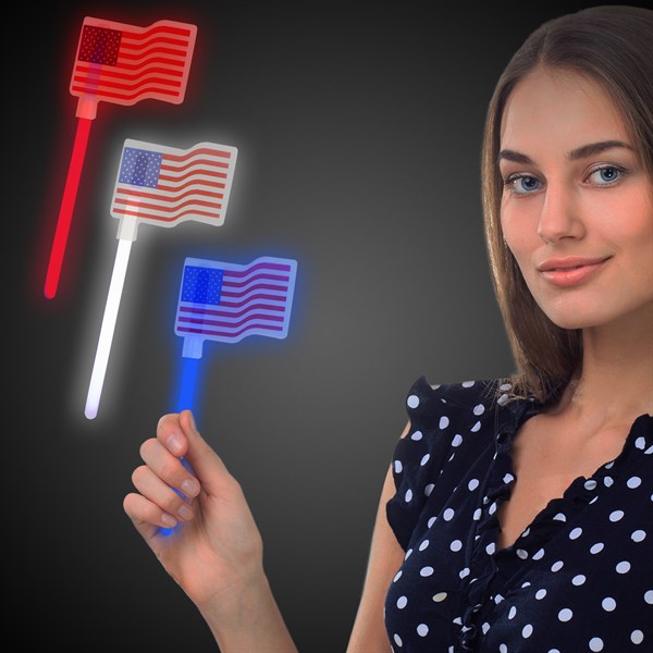 USA Flag Glow Wands (3 Per pack)