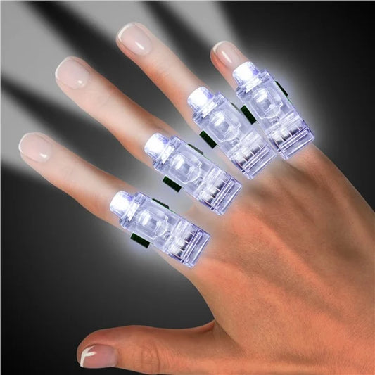 White LED Finger Rings (24 Per pack)