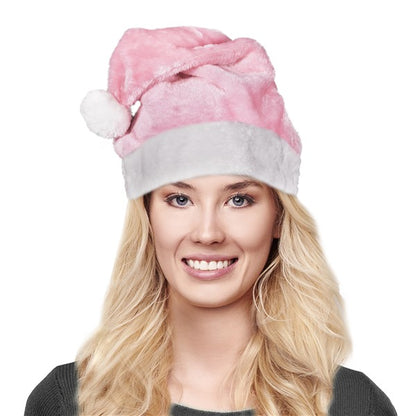 Pink Santa Plush Hat