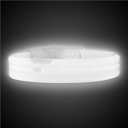 White Triple Wide Glow Bracelets (25 Per pack)