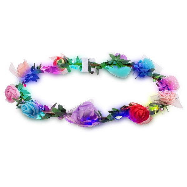 LED Multi-Color Roses Halo Headband