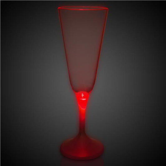 LED 7 oz. Champagne Glass White Stem