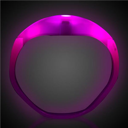 LED Sound-Activated Pink Stretchy Bracelet