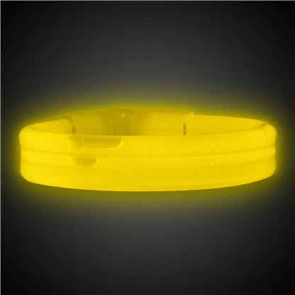 Yellow Triple Wide Glow Bracelets (25 Per pack)