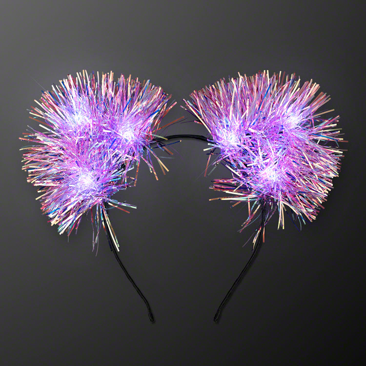 Still-Light Sparkle Iridescent Pom Ears