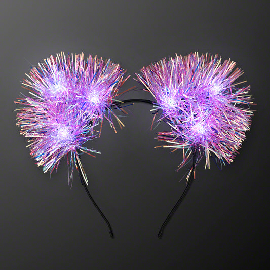 Still-Light Sparkle Iridescent Pom Ears