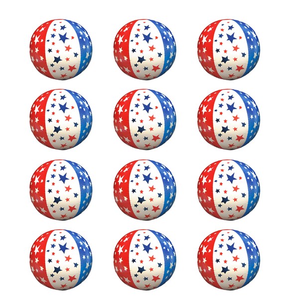 Patriotic Stars Beach Balls (12 Per pack)