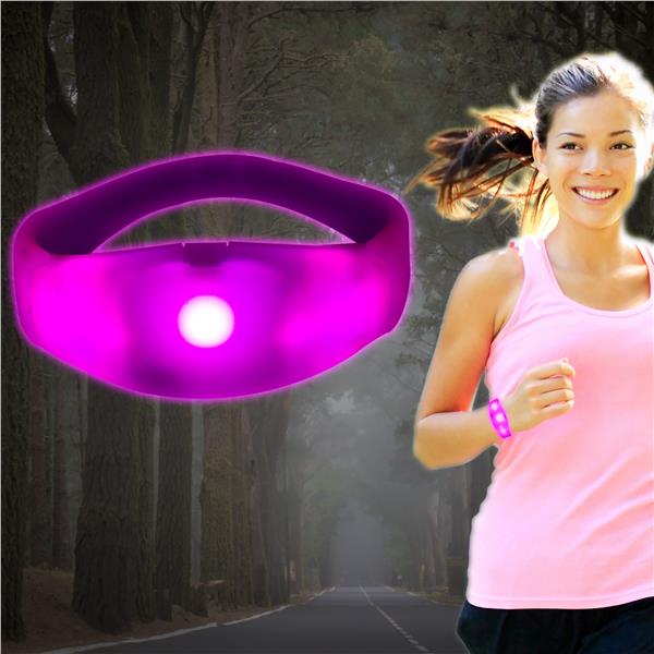 LED Sound-Activated Pink Stretchy Bracelet