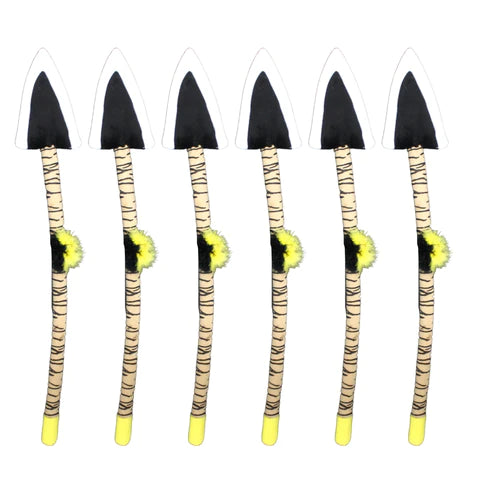 32" Black and Gold Tiger Spear (6 per pack)