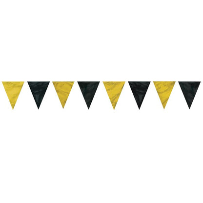 Black & Gold Pennant Banner