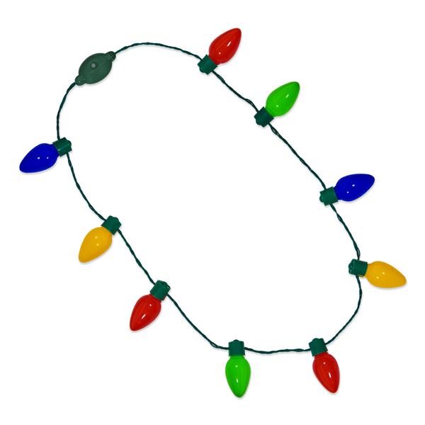 LED Christmas Bulb Necklace