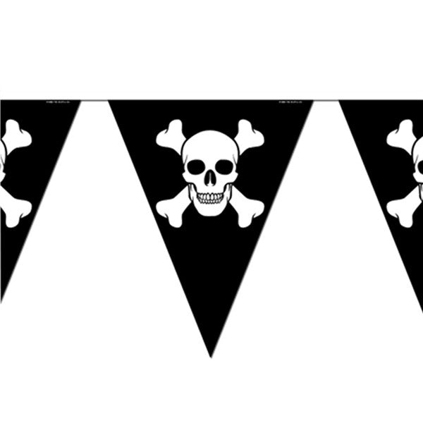 Skull & Crossbones 12' Pennant Banner