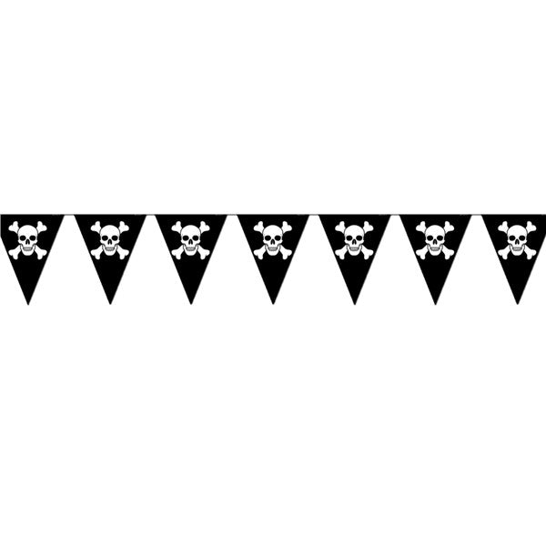 Skull & Crossbones 12' Pennant Banner