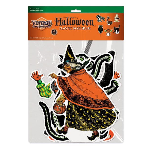 Vintage Halloween Yard Stakes (6 per pack)