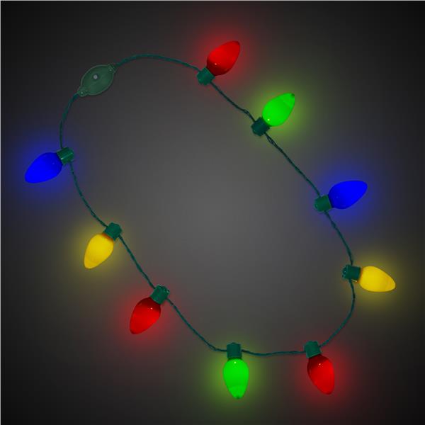 LED Christmas Bulb Necklace