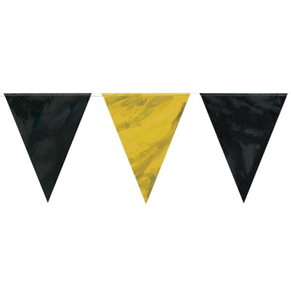 Black & Gold Pennant Banner