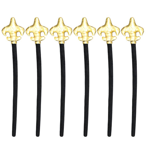 32" Fleur de Lis Plush Spear (6 per pack))