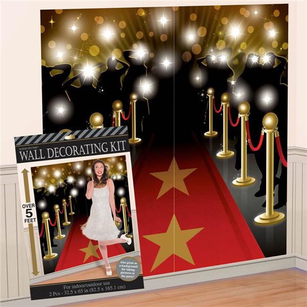 Red Carpet Wall Decorating Kit