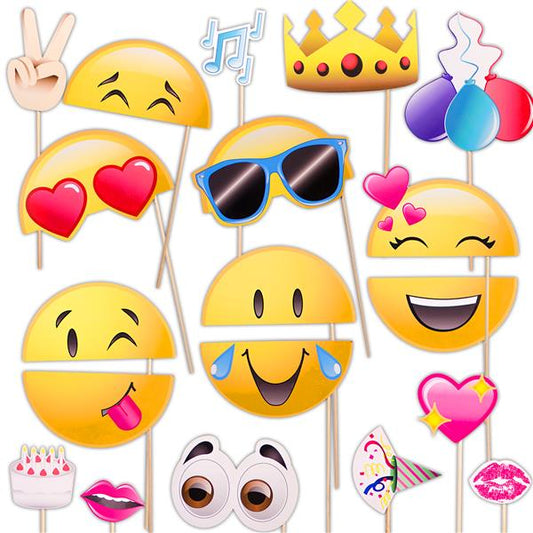 Emojicon Photo Booth Prop Kit (20 per pack)