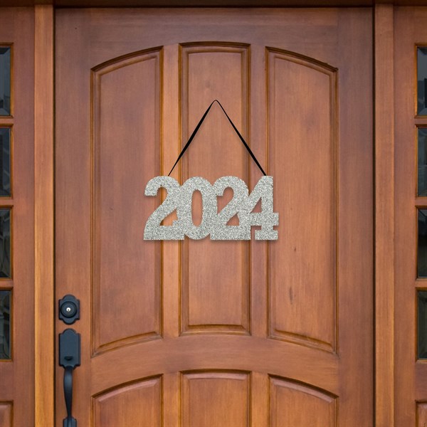 2024 Glitter Hanging Sign