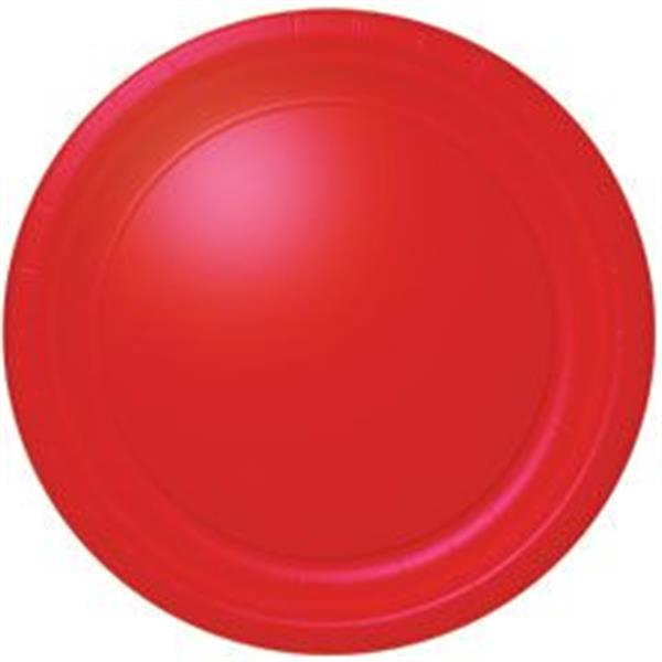 Red 10 1/2" Paper Plates (20 Per pack)