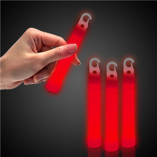 Premium Red 4" Glow Sticks (50 Per Pack)