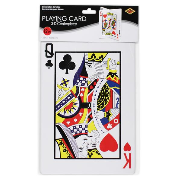 Playing Cards 3D 12" Centerpiece