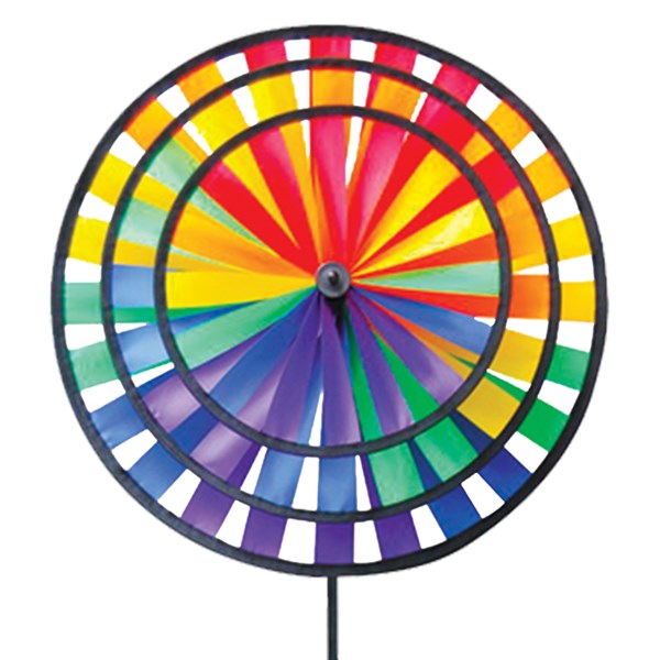 Rainbow Triple Wind Spinner