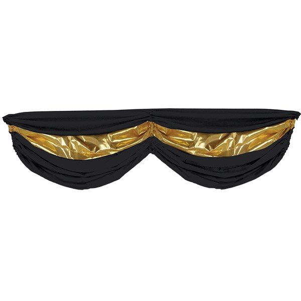 Black & Gold Satin Bunting