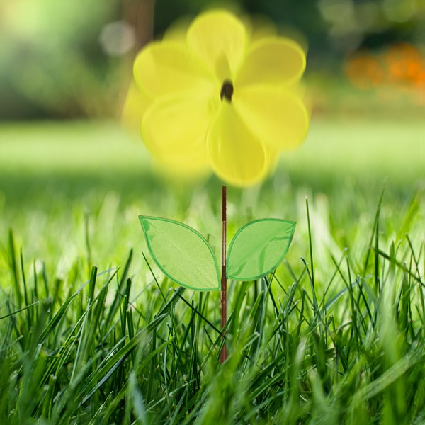 Yellow Flower Wind Spinner