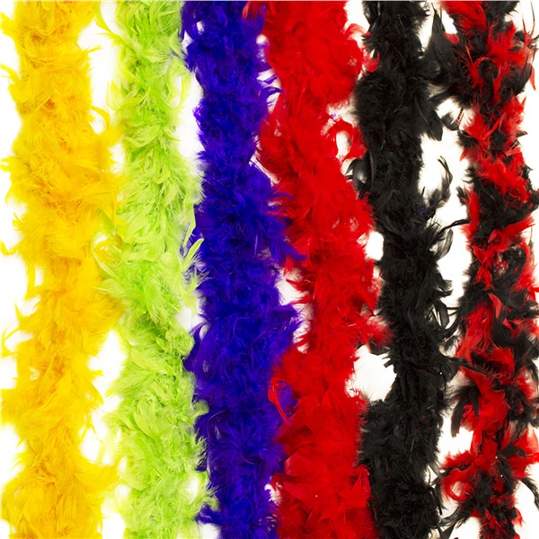 Assorted Color Boas (6 Per pack)