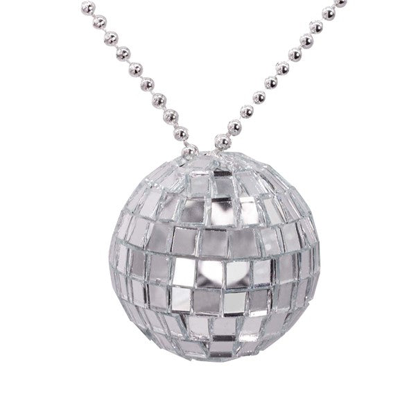 Mirror Ball Disco Necklaces (12 Per pack)