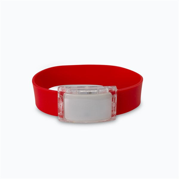 LED Red Silicone Wristband