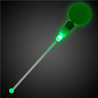 LED Green Circle Cocktail Stirrers (12 Per pack)