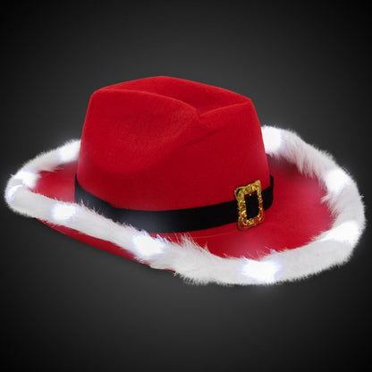 LED Santa Claus Cowboy Hat