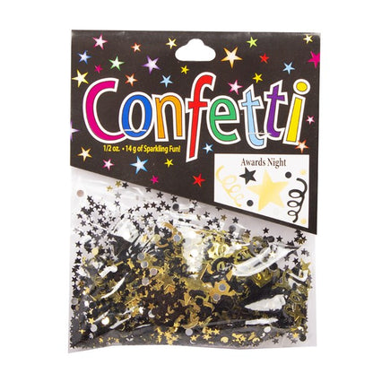 Black & Gold Metallic Confetti