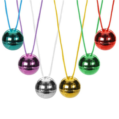 Disco Ball Necklaces (12 Per pack)