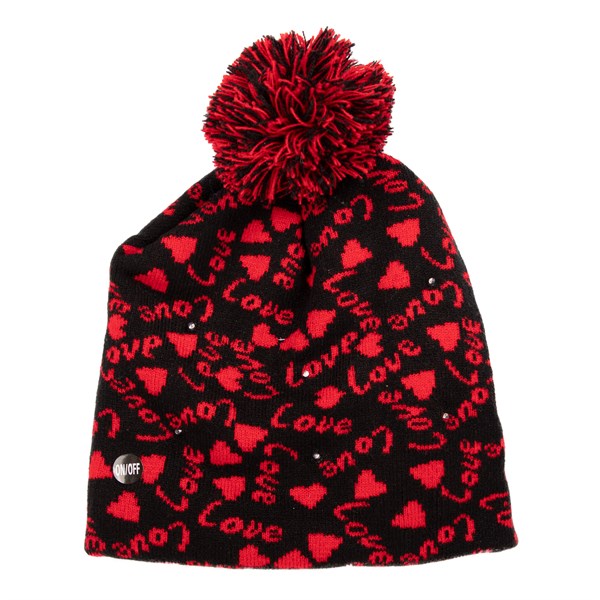 LED Hearts Knit Beanie