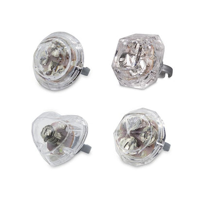 LED Diamond Bling Rings (24 Per pack)