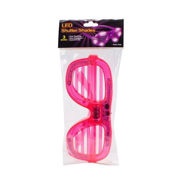 LED Pink Slotted Sunlgasses