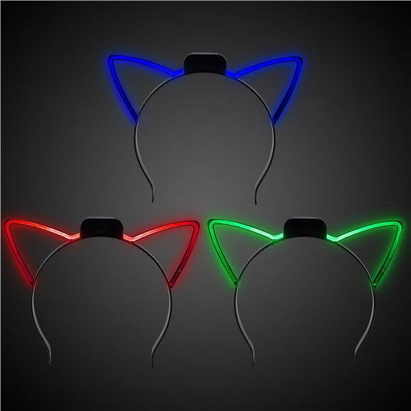 LED Cat Ear Headbands (12 Per pack)