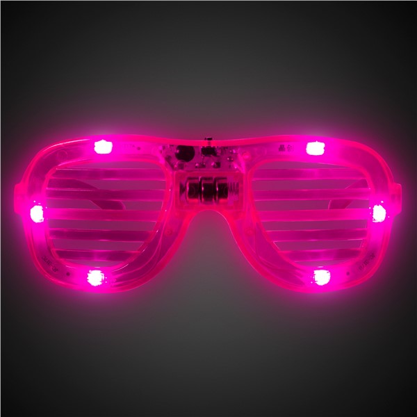 LED Pink Slotted Sunlgasses