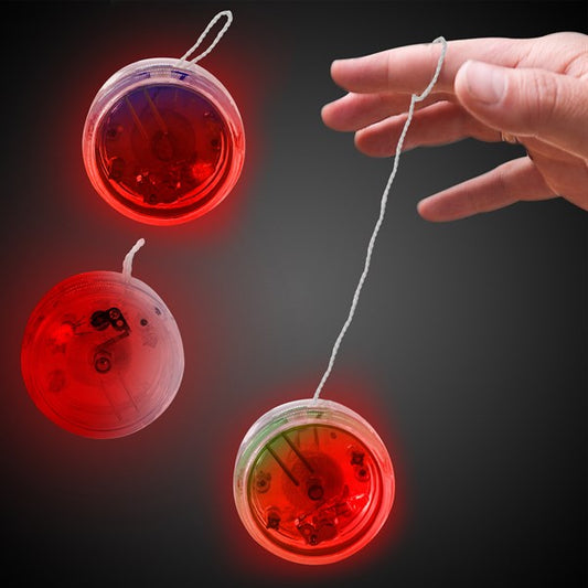 Red LED Yo-Yos (12 Per pack)