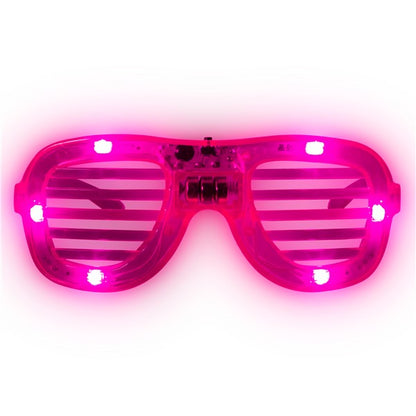 LED Pink Slotted Sunlgasses