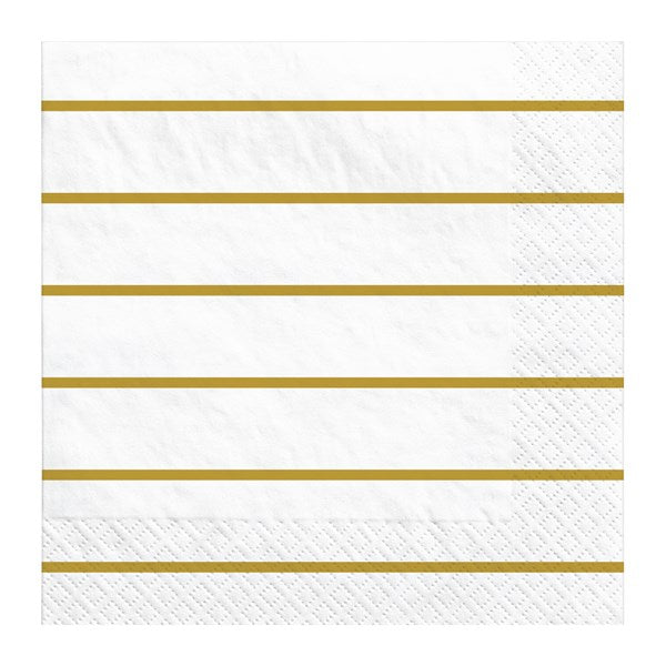 Gold Motif Lunch Napkins (40 Per pack)