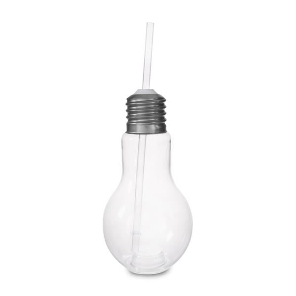 Light Bulb Cup with Lid & Straw