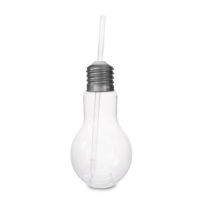 Light Bulb Cup with Lid & Straw