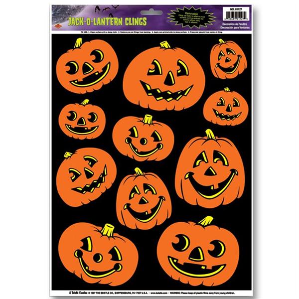 Jack-O-Lantern Window Clings