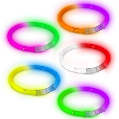 Bi-Color Glow Bracelets (50 Per pack)