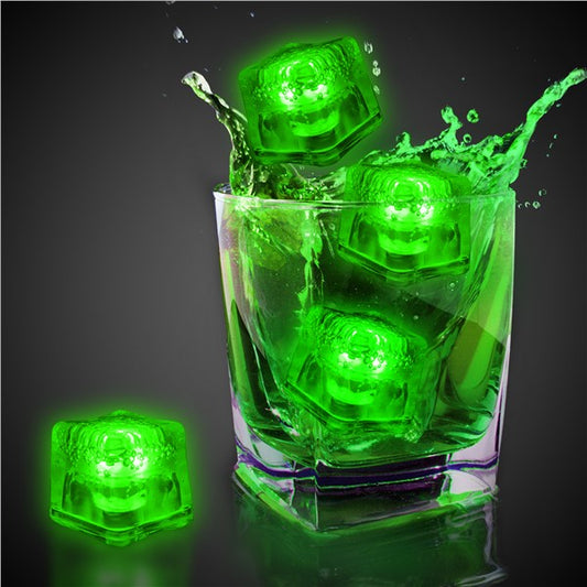 Neon Green LED Ice Cubes (12 Per pack)